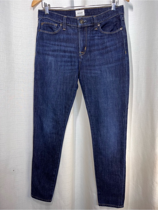 Hudson Jeans Denim - Hudson Nico Midrise Super Skinny Jeans Size 29 Dark Wash Stretch Denim